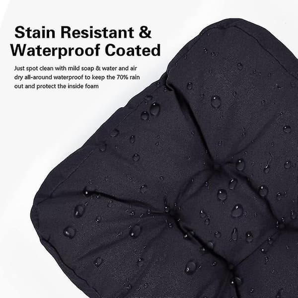 Utekuddar för stolar, 2-pack, golvkuddar för utemöbler - WELLNGS dark grey