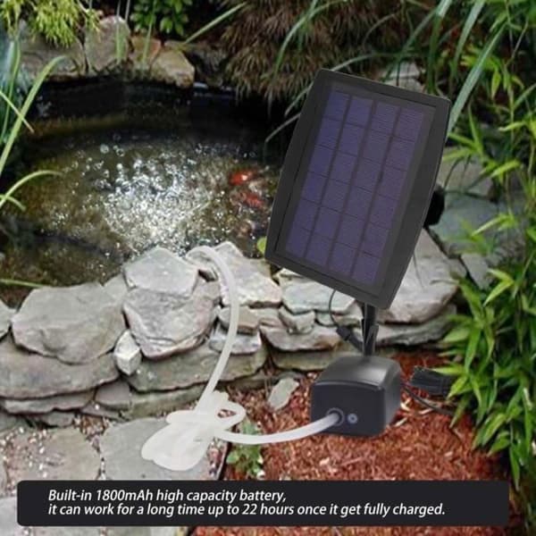 Soldriven syresättare luftpump för pool, damm och akvarium.