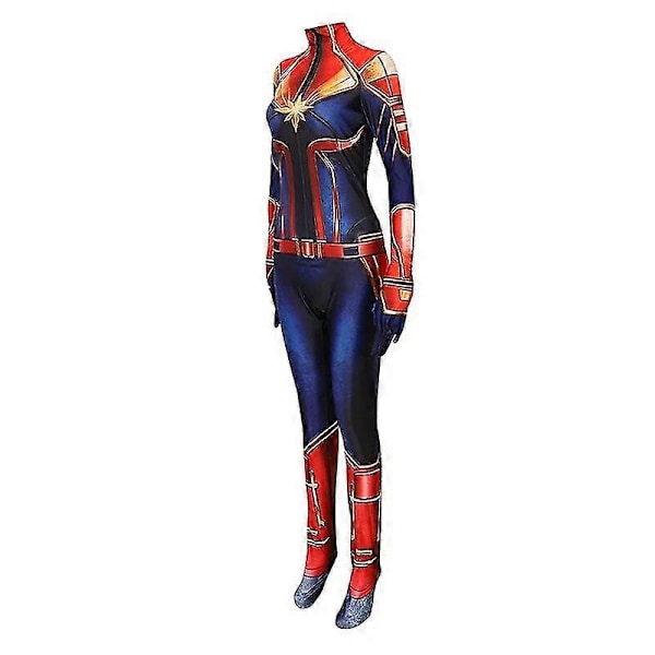 Captain Marvel Cosplay Kostym Film The Avengers Superhjälte Carol Danvers Cosplay Bodysuit Jumpsuit Halloween Kostym För Kvinnor SHZNV 110