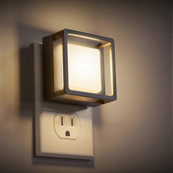 LED Natlys, Natlys til Stikkontakt [2-pak] med Skumring-til-Daggry Sensor, Dæmpbare Natlamper EU-stik
