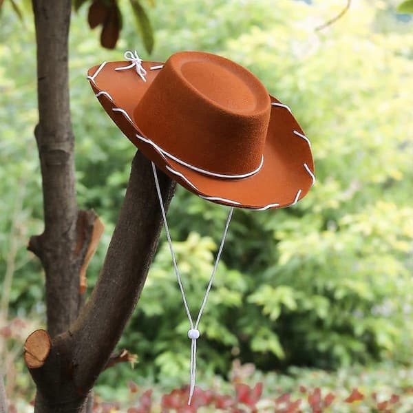 Klassisk Western cowboyhat med reb red