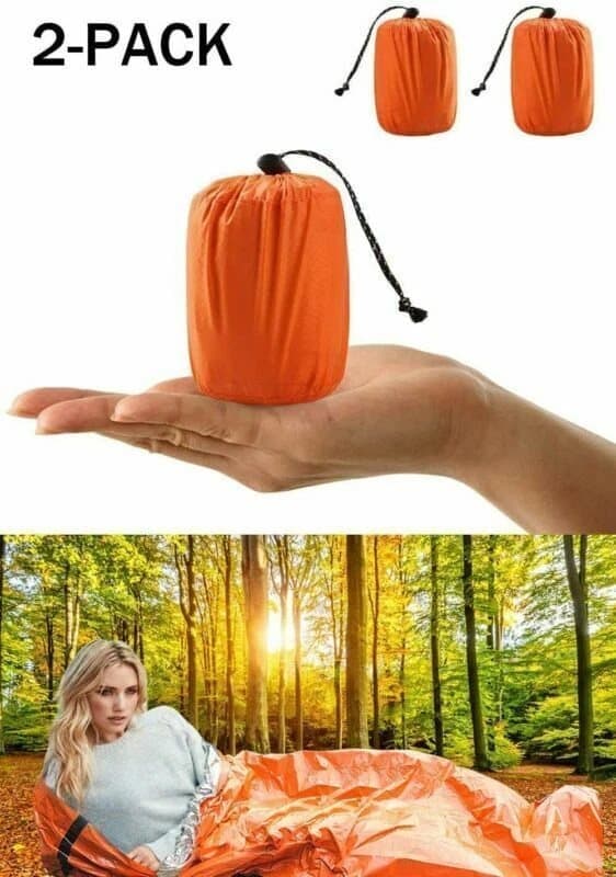 1/2/4/6-pak Nødsovepose/Bivvy – Overlevelsessovepose 2 Pack