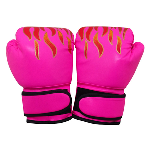 2 st Barn Boxhandskar PU Läder Fightinghandskar Sandsäck Kickboxning Thaihandskar Professionella för Barn Träning 02  Pink