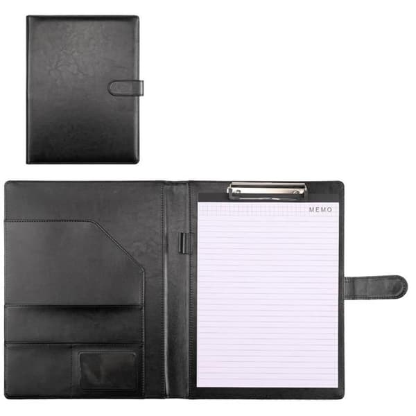 A4 læder dokumentholder, dokumentorganizer med notesblok