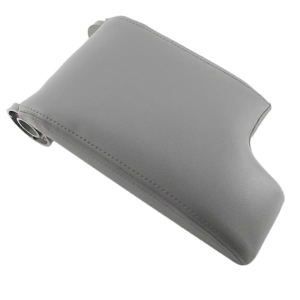 för BMW E46 3-serie 1998-2006 Läderarmstödsskydd Mittkonsollock Grå Gray