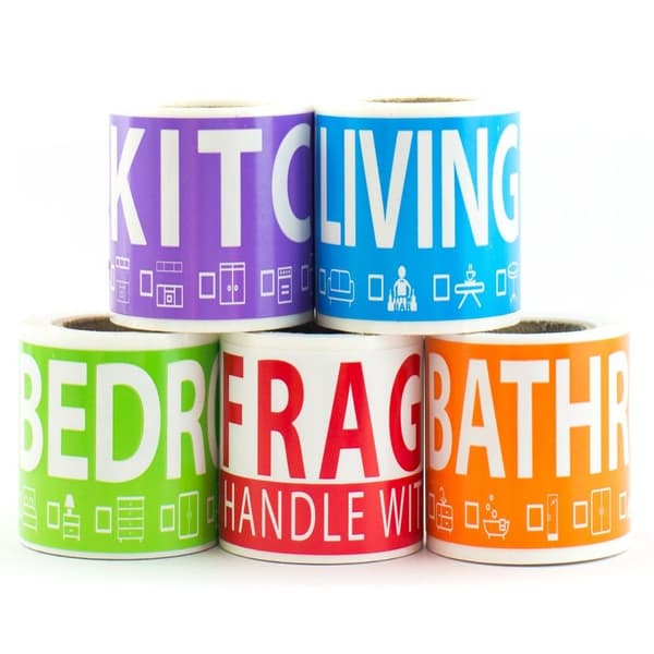5 ruller 250 stk. flytteetiketter 24