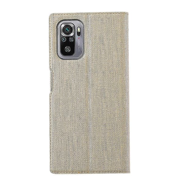 VILI DMX Series kortholder design læder stander etui til Xiaomi Redmi Note 10 4G/Redmi Note 10S - Sort