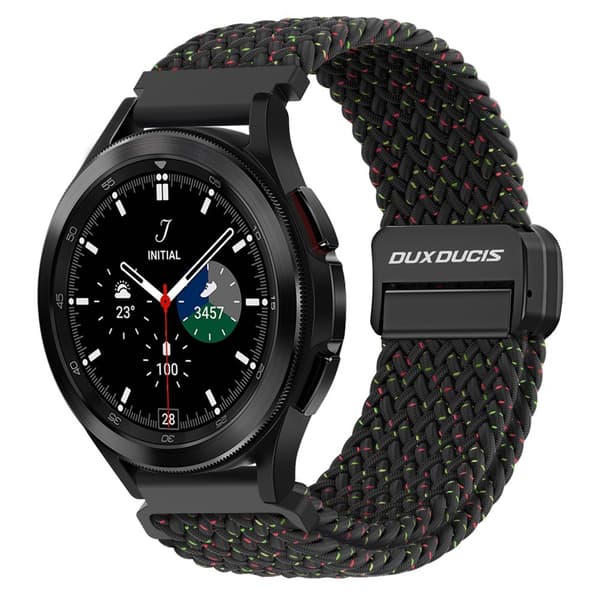 DUX DUCIS Kellonranneke 22 mm Punottu Nylon Säädettävä Musta 44