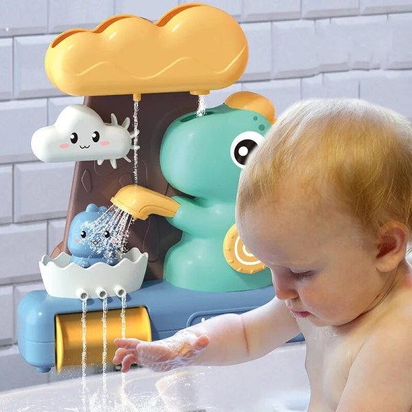 Baby Badrum Vattenleksaker Dinosaurier Rör Montering Bad Dusch Vatten Spelleksaker Present