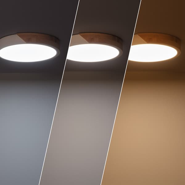 LED iling lys 18W sirkulær tre ø320 mm CCT valgbar semi-dari iluzzia Blanco