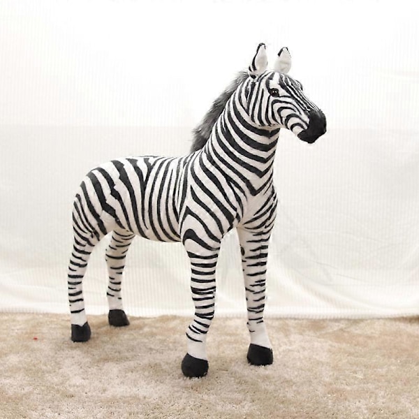 Zebra Plyschdjur Animal Crosing Mjuk Jätte Uppstoppad Häst Realistisk Hukelma Svettig Häst Lusama Plyschleksak Docka För Barn Present 28cm A