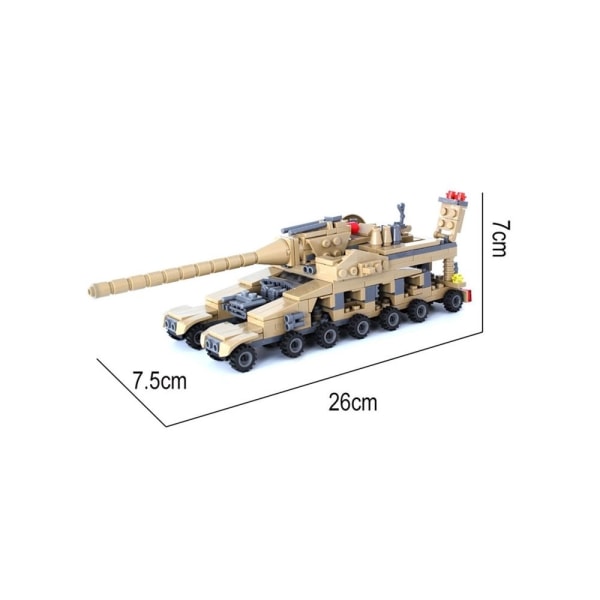 DIY Set Militära Super Tanks Block 16 i 1 set Army Bricks Modell Brinquedos Leksaker, Ålder: 6 år över