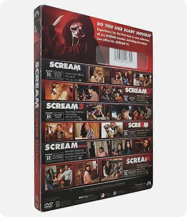 Scream 1-6 (DVD) Film 6-Diskers engelsk versjon