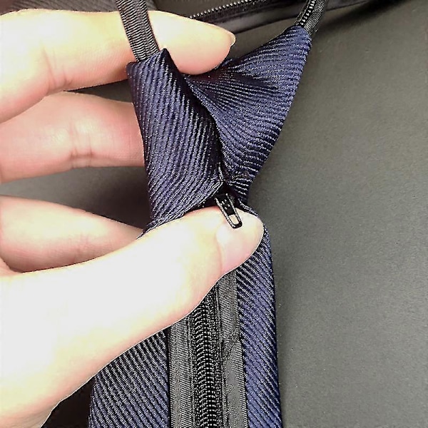 4 stycken Förknutna Dragkedjeslipsar för Män, Formell Businesslips, Sidenbröllopslips, Flera Färger Slipsar för Bröllop Begravningar, Handgjord Slips