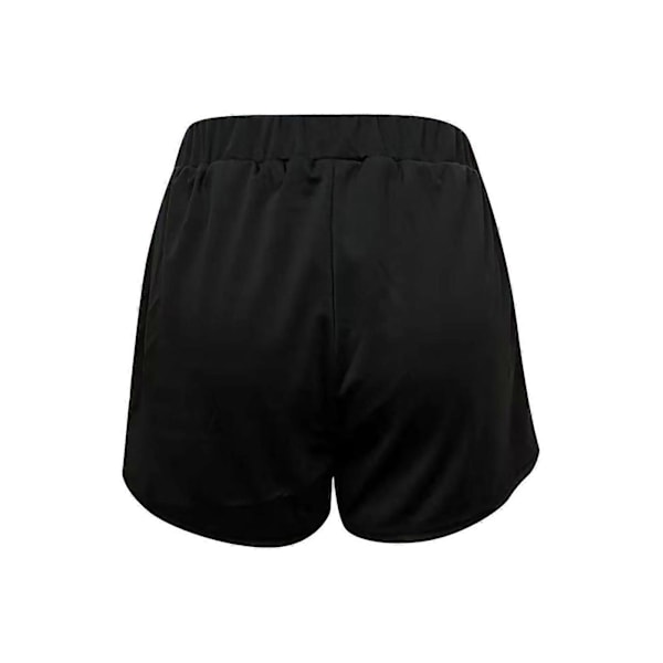 Lounge Shorts för Kvinnor, Träningsshorts, Enfärgade Shorts, Vardagsshorts med Ficka LGL Svart Black XXL