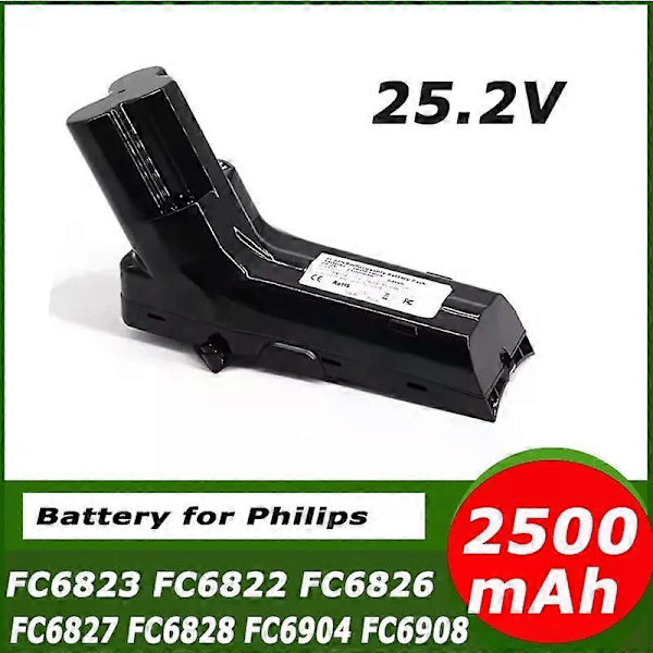 Gælder for Philips SpeedPro Max Aqua Stick Ledningsfri 25.2V Udskiftningsbatteri Støvsuger XC8055/01 XC8045/01 XC8043/01 XC8347/01 XC8349/01 2500mAh