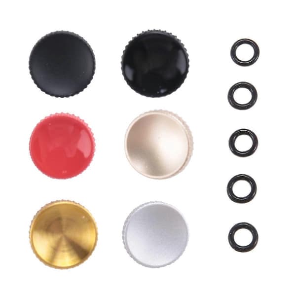6 stk. Mini kamera ren kobber udløserknap til multicolor