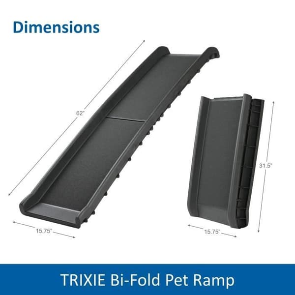 TRIXIE Hunderampe 40x156 cm svart
