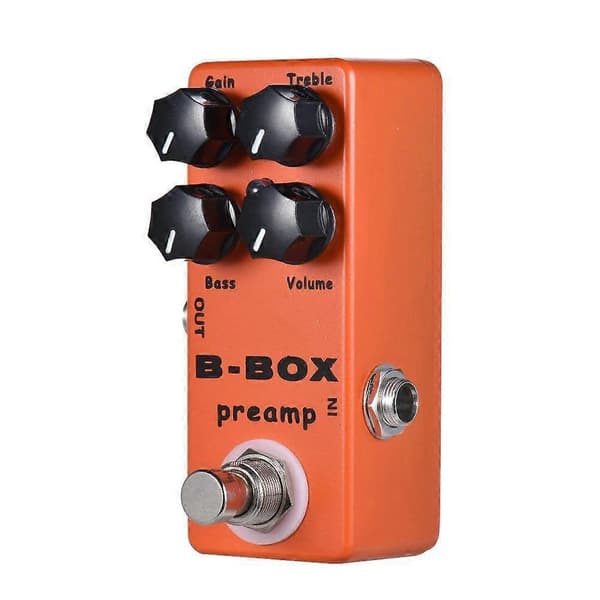 MOSKY B-Box Elektrisk Gitarr Preamp Overdrive Effektpedal Metallskal