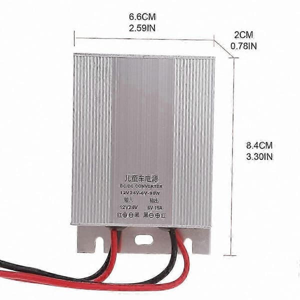 6V 10A 15A 20A DC-DC Spenningsomformer Nedtrapping 12V 24V til 6V Regulator Adapter 10A