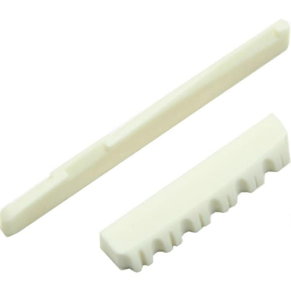 5 sett elfenbensbenbro og mutter for 6-strengs akustisk gitar Ivory