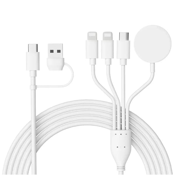 2-i-1 multikabel kompatibel med Apple Watch-lader USB C-kabel
