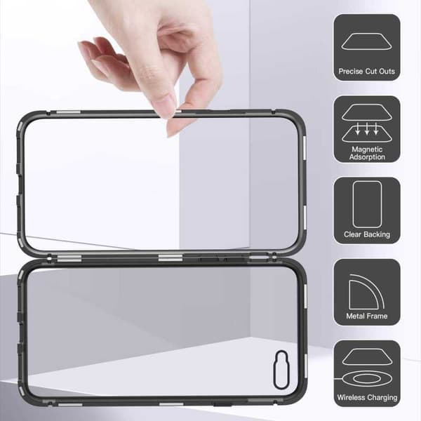 iPhone 7 Fuld dækning Premium Cover Glasbagside V4 Transparent transparent