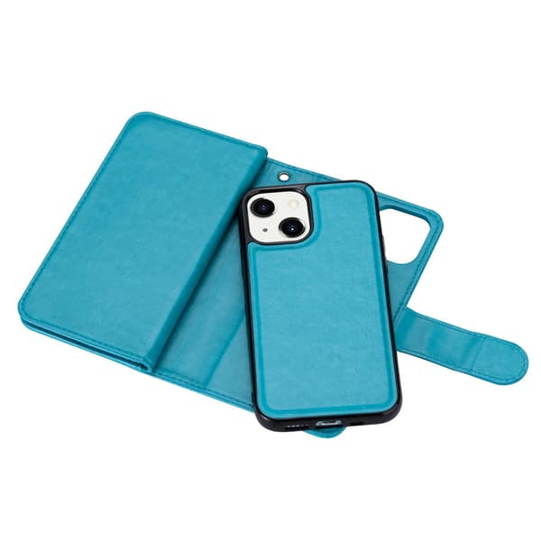 iPhone 14 - Practical 9-Card Wallet Case Röd