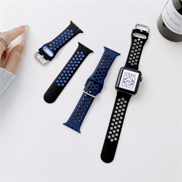 Kellon rannekkeeseen yhteensopiva ranneke 44mm 49mm 45mm 41mm 40mm 38mm 42mm Hengittävä ranneke bralet iwatch series 8 7 se 6 5 4 3 Ultra 49mm 7 black with red other: 38MM 40MM 41MM