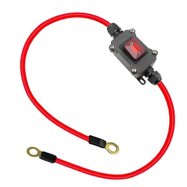 Dobbelt sidet ledningsafbryder til DC12-24V DPST 25A IP67 klassificeret RedBlack