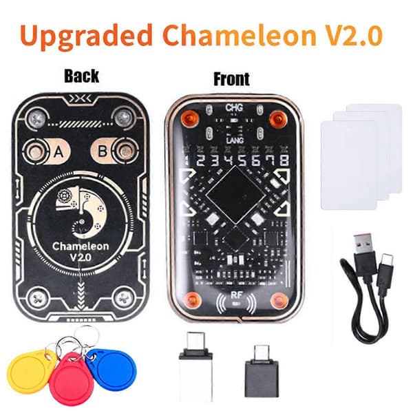 Chameleon Ultra V2.0 RFID Smart Chip Reader Emulator 125Khz 13.56Mhz Kortavkodare NFC Duplicator+3xUI