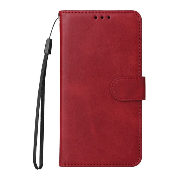 SKALO iPhone 16e PU Læder Wallet Case - Flere Farver Red R\u00f6d