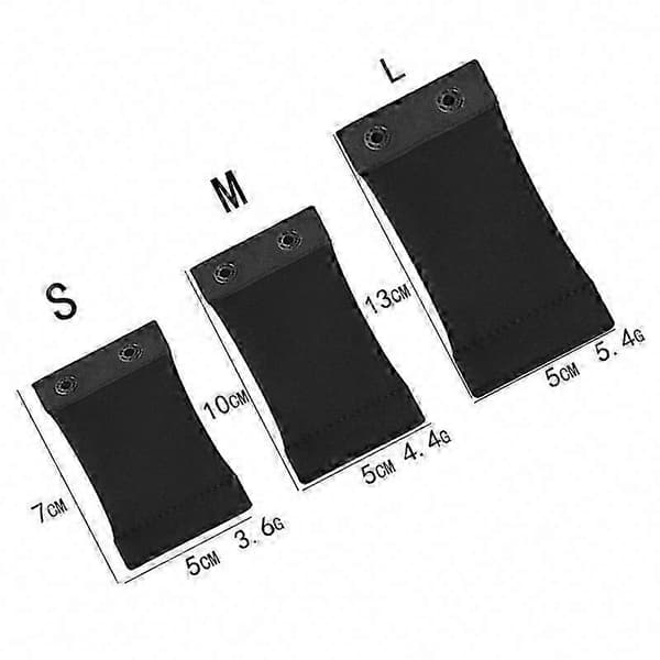 Shapewear Förlängare 2 Rader Hake Bomull Kroppsförlängning Knappförlängare Black