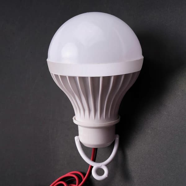 5X E27 12W LED Nødlyspære Camping Jakt Utendørs Lamper Lys DC 12V Cold white