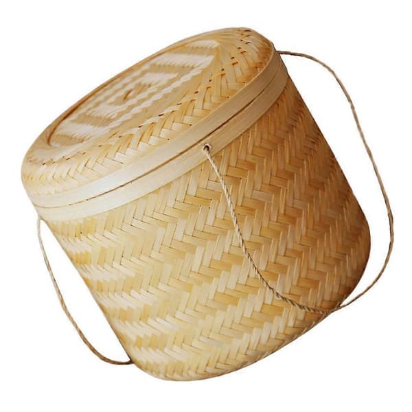 Kotimainen kudottu pidike bambukori bambu 20x20cm pölytiivis 1-pakkaus