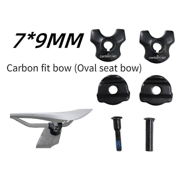 2024 Cykelsadelpindsklemme til Carbon Sadelskinner Adapter 7x9mm Cykelsadelpind Rør Oval / Runde Clips Cykeltilbehør