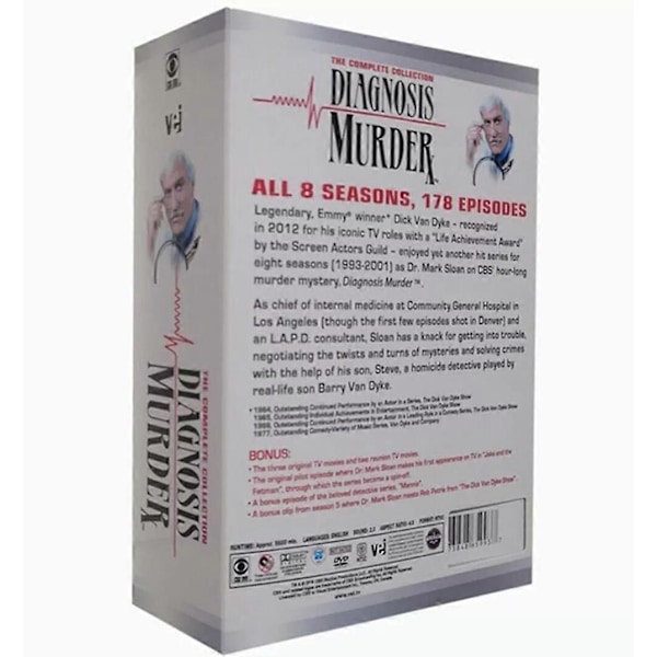 Diagnos Mord Kompletta Säsongerna 1, 2, 3, 4, 5, 6, 7 & 8 DVD-32-Disc Set NY