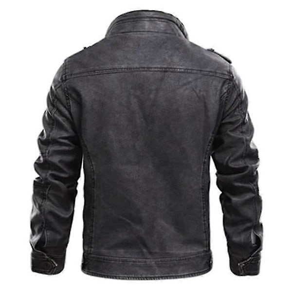Läderjackor Herrjacka Herrrockar Vinter Varm Cool Moto Motorcykel Ytterkläder Europeisk Storlek COLOR gray S