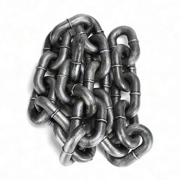 Multifunktionel hundesnor med jernkæde til trækkraft, tykke rebsele tilbehør til hunde Silver Medium 3 M