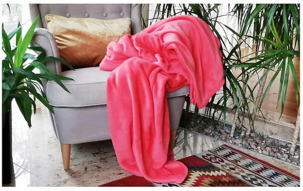 Pledd Kontrast Polyester 150 Cm X 200 Cm Brun brown