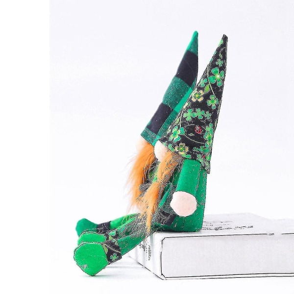 St.Patrick's Day Ansiktslös docka Tomte Gnome Plyschleksak