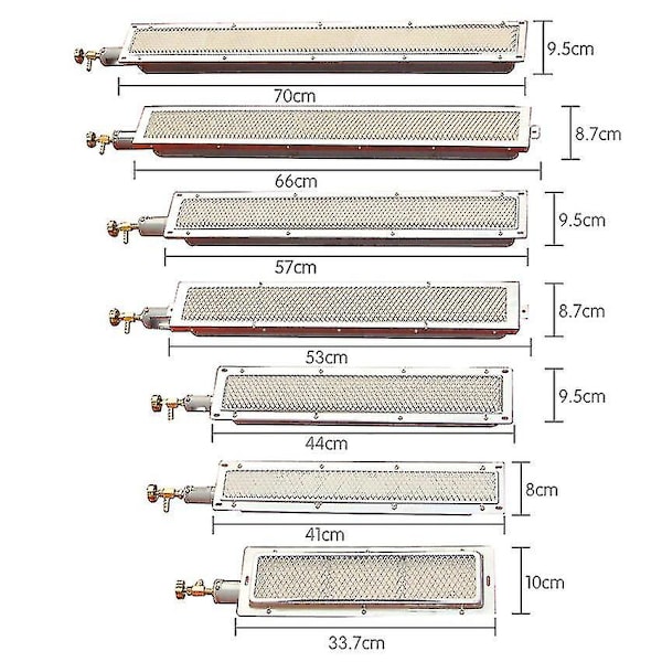 Bärbar Grill Bbq Infraröd Keramisk Brännare Rostfritt Stål Keramik Gasbrännare Aluminiumplatta Infraröd Brännare Med Munstycke 22x17cmx10cm
