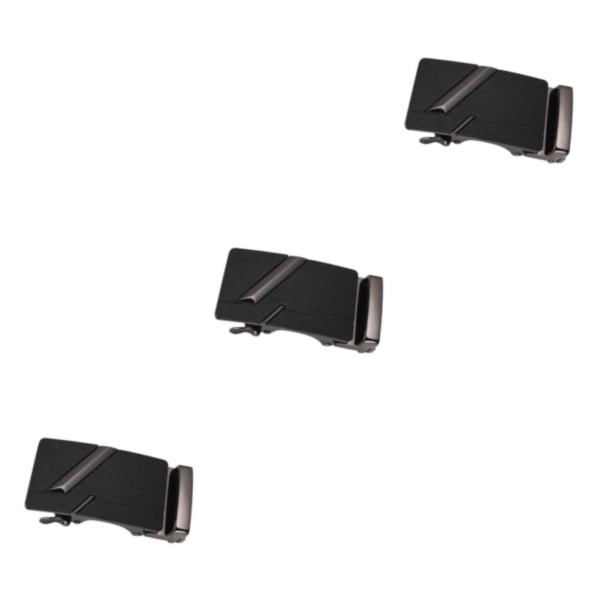 1/2/3/5 Herr Solid Automatiskt Spänne Spärr Läder Metall Bälte 3-Pack