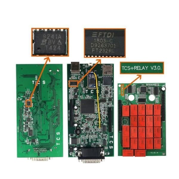 1 x Diagnostisk grensesnitt, Bluetooth, OBD2, bil- og lastebilskanner, PC-kompatibel.