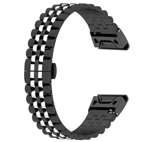 Til Garmin Fenix 7S Urremme Multicolor Black\/Silver B