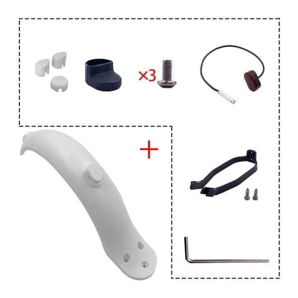 Bakskjermbeskytter for Xiaomi 1S/M365 Elektrisk Sparkesykkel - Svart