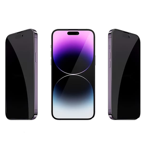 iPhone 14 Pro Max -näytönsuoja yksityisyystoiminnolla (3 kpl:n pakkaus) Transparent transparent