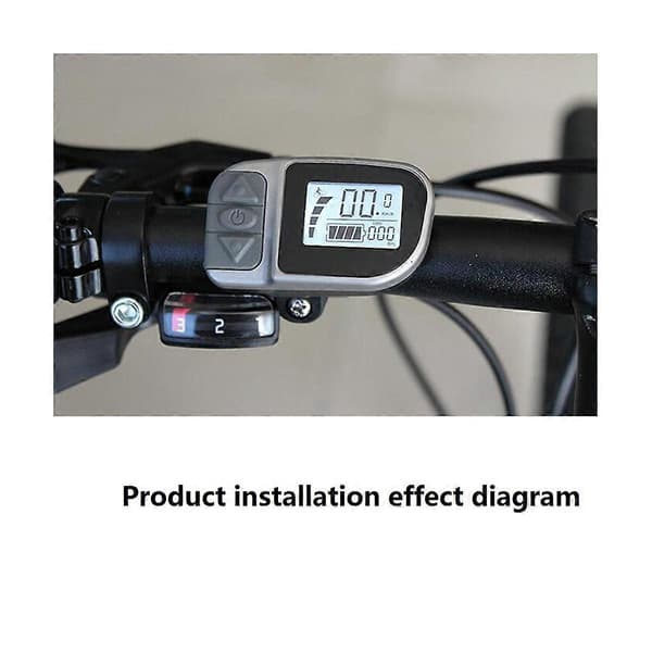 Ebike Display VLCD6 6Pin LCD-display til TONGSHENG TSDZ2 elektrisk cykel central midtmotor black silver