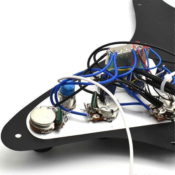 Elektrisk Gitarr Pickguard Pickup Med Singlecut-Koppling Förladdad Gitarr Pickguard För Strat G Black