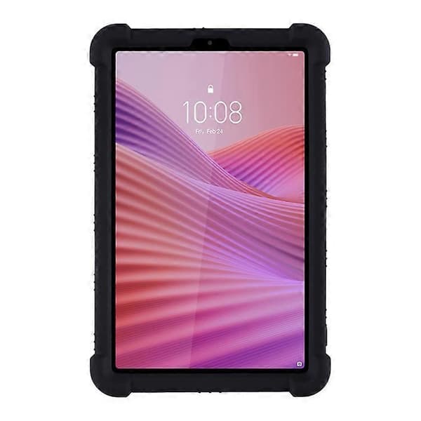 Kompatibelt för Lenovo Tab K9 / Tab One Silikonfodral med Ställ Robust Skyddande Skal Black
